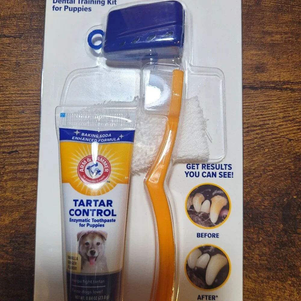 Arm & Hammer Dental Training Kit for Puppies Vanilla Ginger Flavor